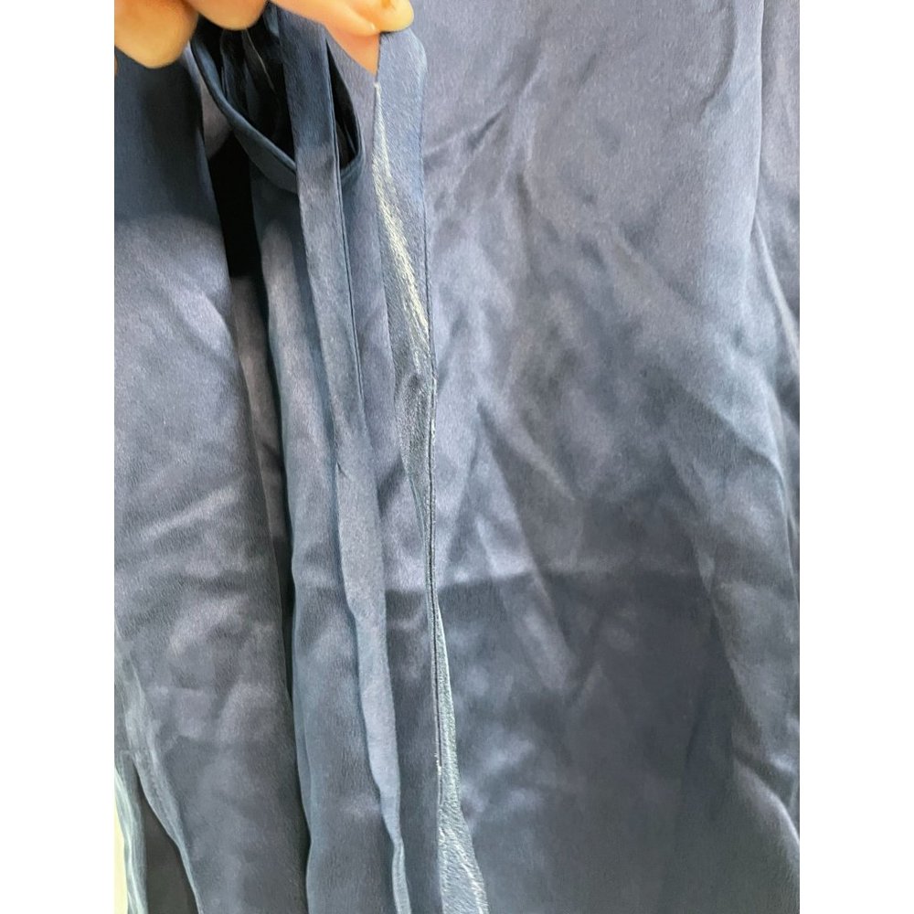 Lunya Washable Silk Robe In Deep Blue M - Picture 8 of 11